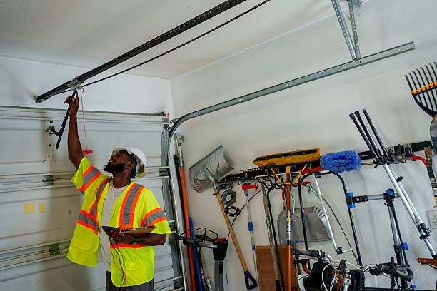 Professional Garage Door Panel Replacement technician working in Chaparral, NM